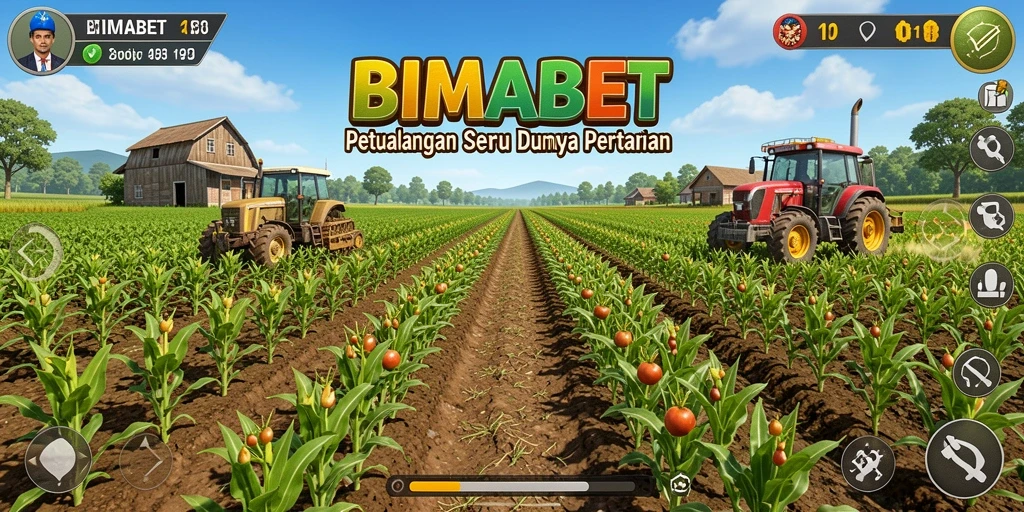 Screenshot gameplay BIMABET menampilkan aktivitas bertani yang seru dan interaktif.