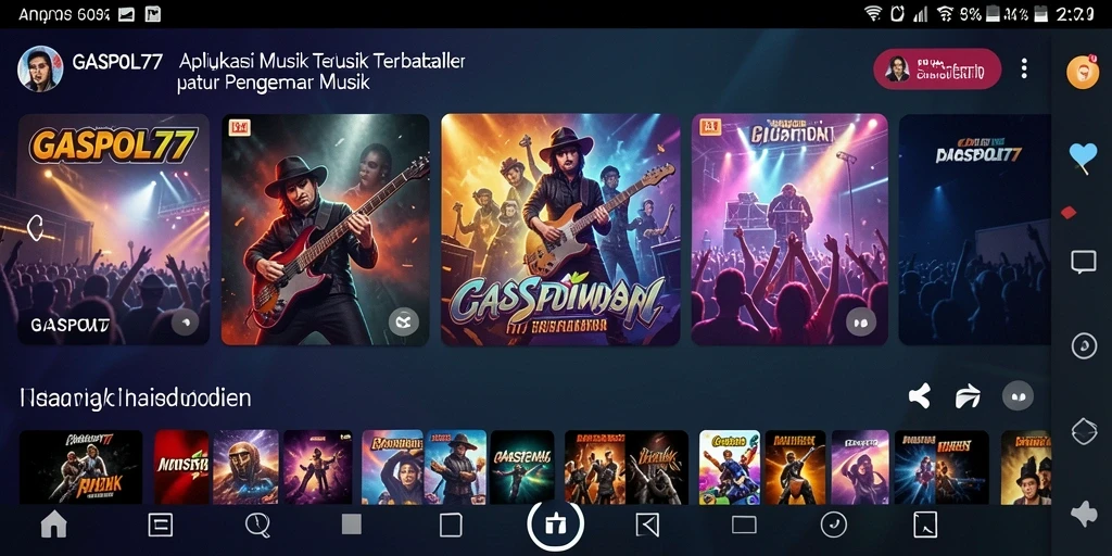 Tampilan gameplay GASPOL77 dengan fitur interaktif musik yang menarik.