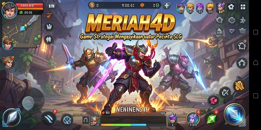 Tampilan gameplay SLG yang intens dan penuh strategi di MERIAH4D.